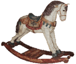 toy rocking horse vintage - paintinglounge - Free PNG