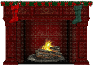 Kaz_Creations  Christmas Deco Fireplace Fire - 無料png