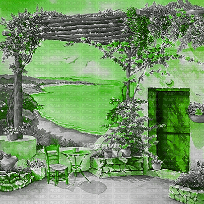 soave background animated summer spring terrace - Ücretsiz animasyonlu GIF