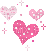 kawaii hearts - Безплатен анимиран GIF