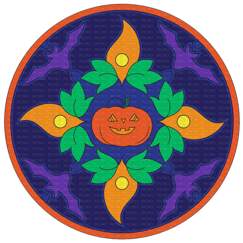 Halloween Mandala - png ฟรี