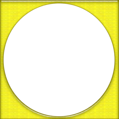 Yellow Circle Frame - gratis png