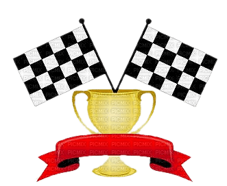 sport race trophy award flags - gratis png