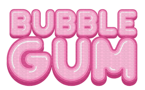 Bubble gum.Text.Pink.Victoriabea - 免费PNG