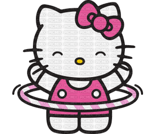 Hello kitty rose cerceau sport rose Debutante pink hello kitty pink hoop kitty gif - Free animated GIF