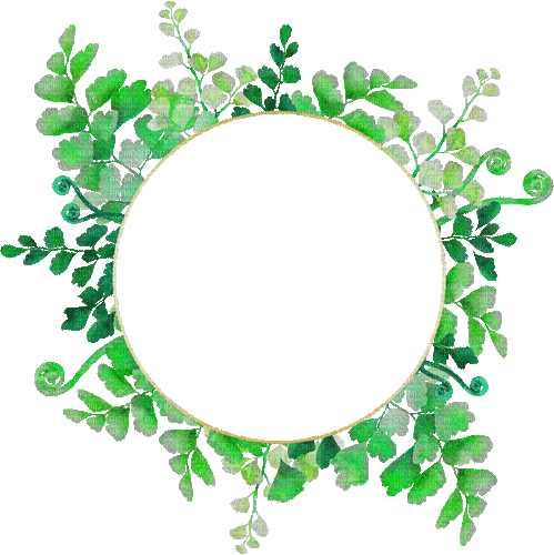 ♥❀❀❀❀ sm3 frame gif green leaves - Бесплатный анимированный гифка