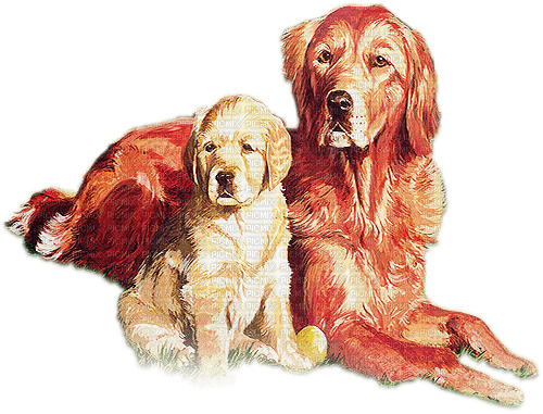 soave animals vintage autumn dog friends deco - PNG gratuit