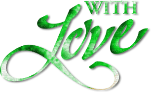 soave text valentine with love green - Free PNG