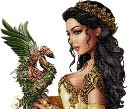 fantasy  woman with bird  by nataliplus - δωρεάν png