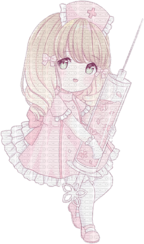 anime nurse pink - darmowe png
