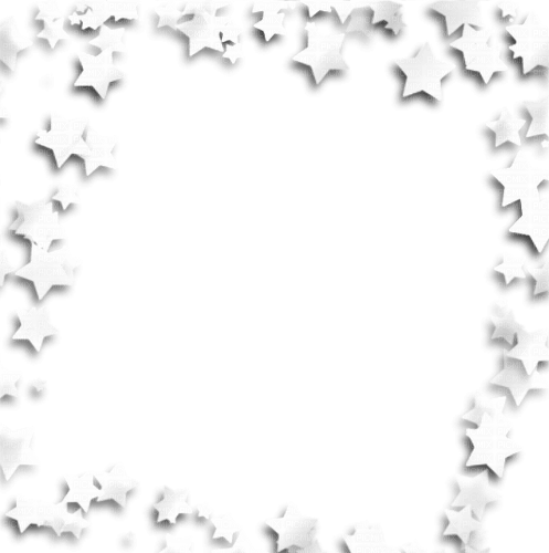 White transparent stars frame [Basilslament] - gratis png