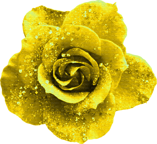 Glitter.Rose.Yellow - darmowe png