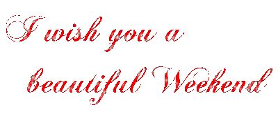 text weekend red glitter letter deco  friends family gif anime animated animation tube - GIF animé gratuit