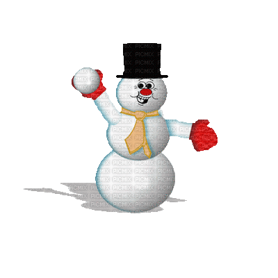 Snow, Snowman, Snowballs, Snowball Fight, Winter, Christmas, X-Mas, Gif - Jitter.Bug.Girl - Darmowy animowany GIF