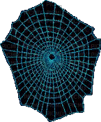 pixel black and blue cobweb - Free animated GIF
