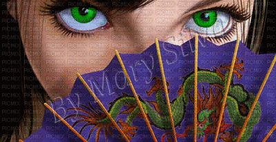 olhos verdes - GIF animé gratuit