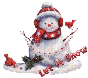 Winter. Snowman. Gif. Leila - Ingyenes animált GIF