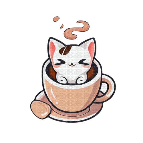 café chat - darmowe png