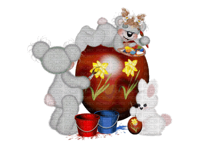 Kaz_Creations Creddy Teddy Easter - Free animated GIF
