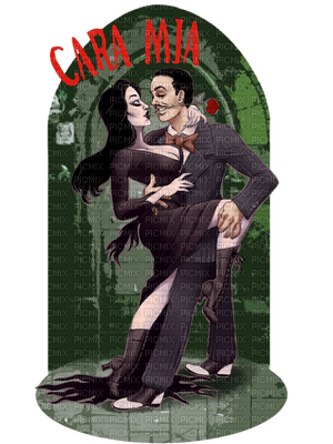 Morticia Addams - Gomez Addams - The Addams Family - png gratis