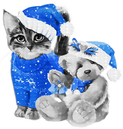 soave deco christmas winter animals cat bear toy - ücretsiz png