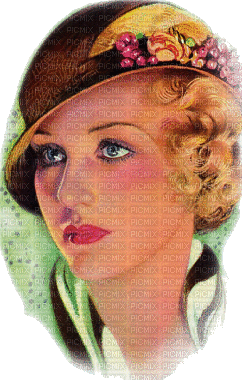 Vintage Lady Femme Frau - 免费动画 GIF