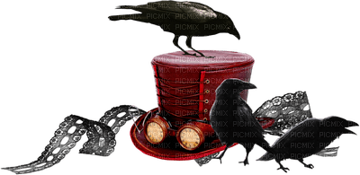 Kaz_Creations Steampunk Deco Birds - PNG gratuit