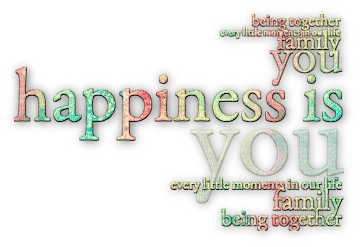 soave text happiness pink green yellow - zdarma png