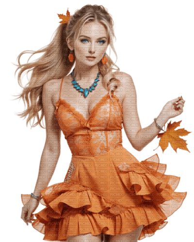 Woman Herbst - darmowe png