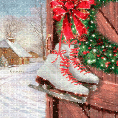 Y.A.M._New year Christmas background - GIF animate gratis