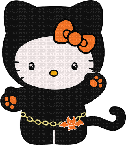 Hello kitty halloween cat chat noir black - zadarmo png