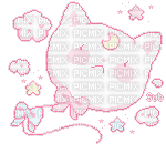 pastel cat balloon - 免费动画 GIF
