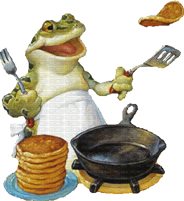 Crepe cake chandeleur crêpes crepes eat sweet tube deco breakfast frog - Bezmaksas animēts GIF