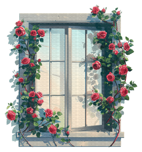 window roses Bb2 - 免费PNG