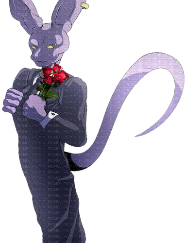 Request: Beerus in Tuxedo with Roses - фрее пнг