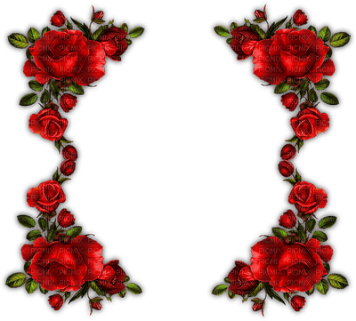 Kaz_Creations Valentine Deco Love Flowers Flower Frame - PNG gratuit