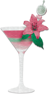 soave deo summer cocktail fruit flowers green pink - PNG gratuit