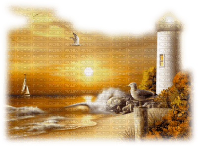 cecily-phare coucher soleil - gratis png