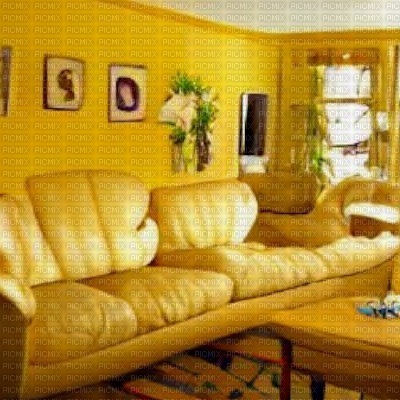 Yellow Living Room - png ฟรี