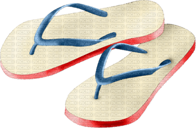Kaz_Creations Beach Deco Flip Flops Shoes - darmowe png