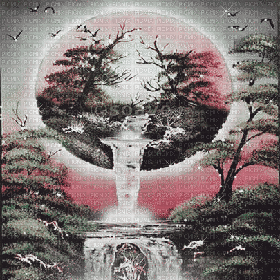 soave background fantasy  pink green - 無料のアニメーション GIF