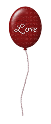 Kaz_Creations Red Scrap Love Balloon - PNG gratuit