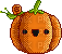 snail on a pumpkin jack o lantern - GIF animado gratis