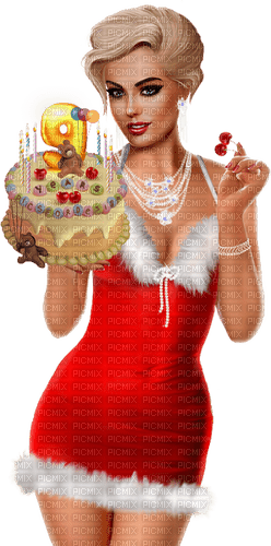 Woman. Christmas. Birthday. Leila - darmowe png