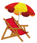 Kaz_Creations Beach Chair and Umbrella Parasol - ilmainen png