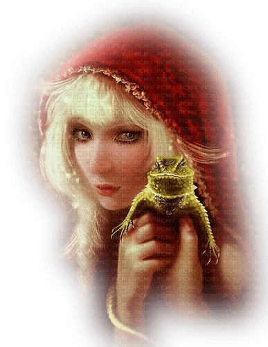 dolceluna woman fantasy frog summer spring - фрее пнг