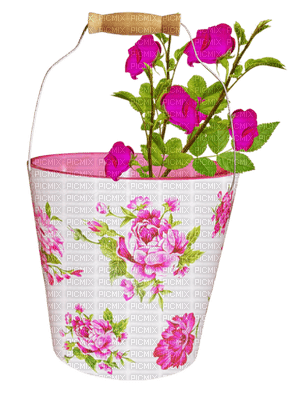 vase with pink roses - ilmainen png