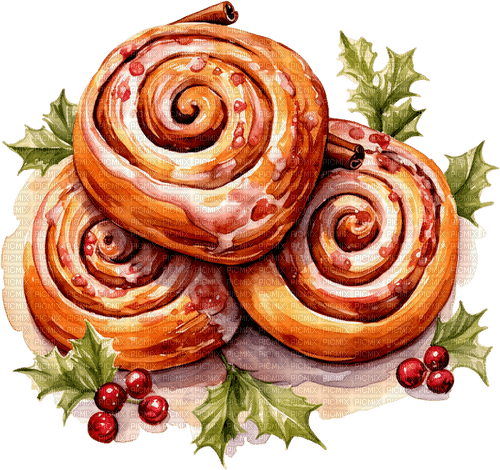 sm3 food christmas red rolls png image - PNG gratuit
