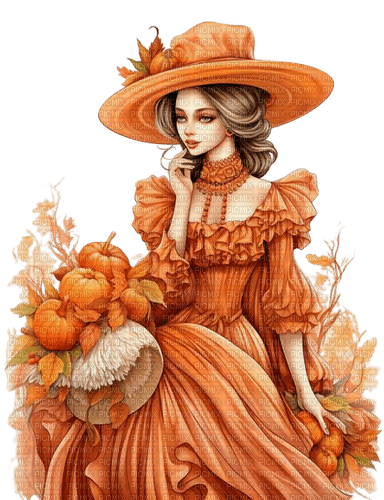 frau, woman, femme, herbst, autumn - png grátis