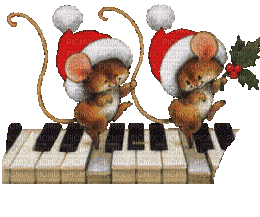 christmas mice - Gratis animerad GIF